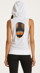 Drop Needle Drape Top - White